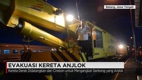 Evakuasi Kereta Anjlok