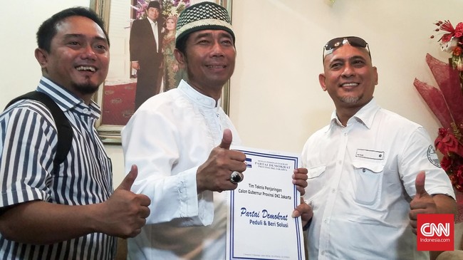 Tim Penjaringan bakal calon gubernur DPD Partai Demokrat menyambangi kediaman Wakil Ketua DPRD DKI Jakarta Lulung untuk melakukan verifikasi faktual.