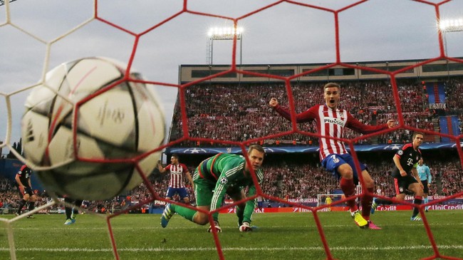 Atletico Madrid datang ke Allianz Arena dengan membawa keunggulan 1-0 di leg pertama. Atletico menegaskan mereka tak akan sekadar mengincar seri.