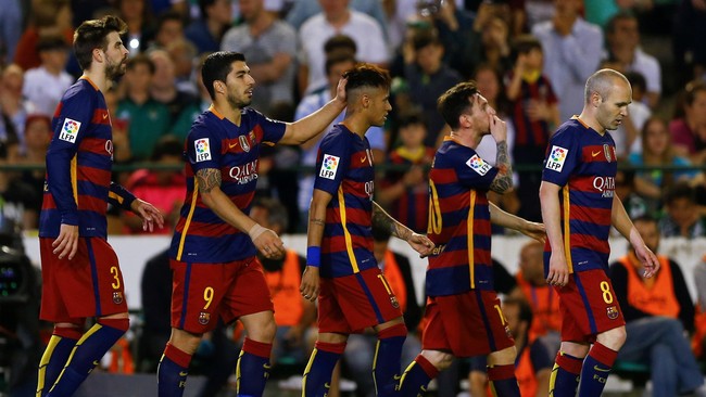 Barca tak akan melakukan perayaan besar-besaran jika merebut gelar La Liga akhir pekan ini. Skuat Barca juga tak bisa merayakan gelar di Camp Nou.