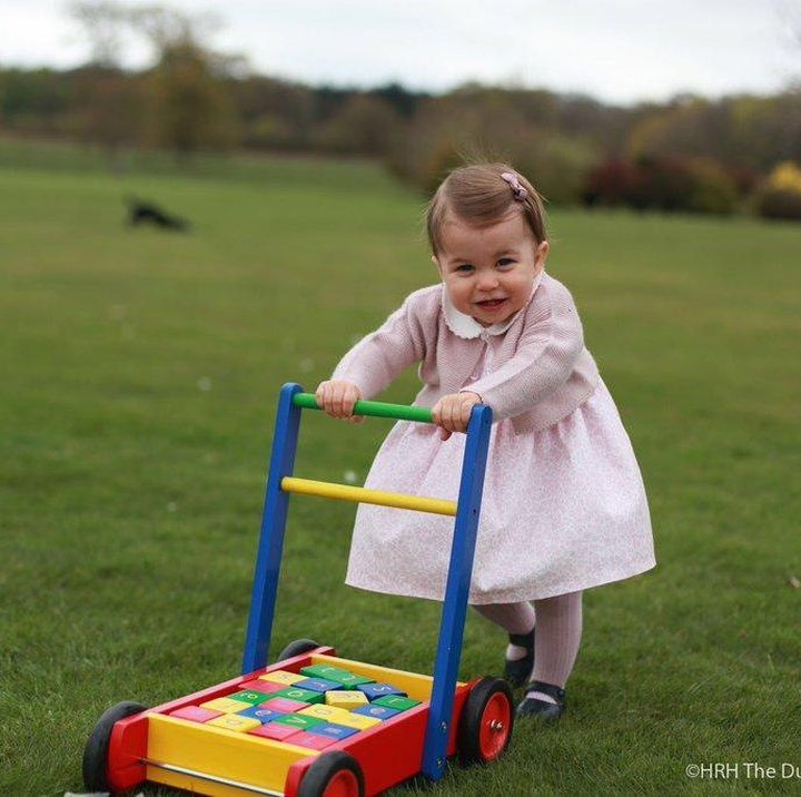 <p>Main di luar ruangan juga senang kok. Siapa yang meu menemani Putri Charlotte main? (Foto: Kate Middleton)</p>