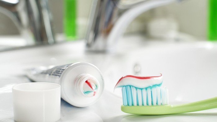 brushing teeth