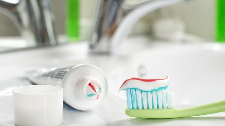 brushing teeth