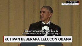 Barack Obama Sampaikan Lelucon dalam Jamuan Makan Malam