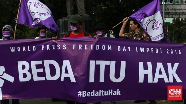 Aliansi Jurnalistik Independen (AJI) Indonesia menyebut pelaku terbanyak kasus kekerasan terhadap jurnalis pada 2018 adalah kepolisian, ormas, dan pemilik media