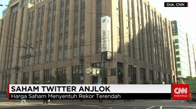 Harga Saham Twitter Sentuh Angka Terendah