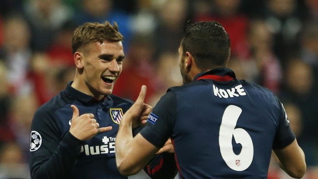 Striker Atletico Madrid, Antoine Griezmann, lagi-lagi menjadi penentu timnya lolos ke final Liga Champions di kandang Bayern Munich, Stadion Allianz Arena.