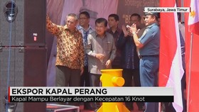 Wakil Presiden Jusuf Kalla Lepas Kapal Ekspor Perang