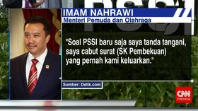 Menpora Cabut Sanksi Pembekuan PSSI