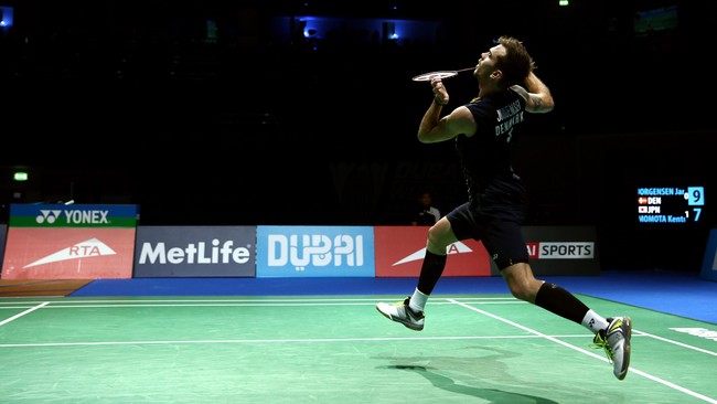 Hanya dua pekan setelah berduel dengan Anthony Ginting, Jan O Jorgensen kembali menundukkan pebulutangkis 19 tahun asal Indonesia tersebut.