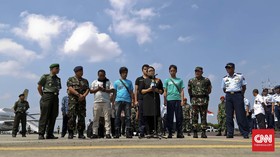 Empat WNI Korban Sandera Abu Sayyaf Tiba di Halim