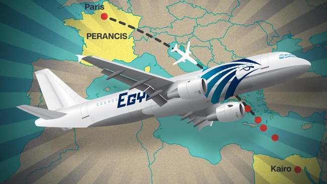 Pesawat Airbus A320 EgyptAir jatuh di Laut Mediterania bulan lalu, menewaskan 66 orang di dalamnya.