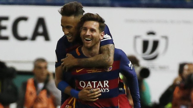 Lionel Messi merebut trofi ke-30 sepanjang kariernya bersama Barca dan Argentina setelah mengalahkan Sevilla 2-0 pada final Piala Raja di Vicente Calderon.