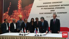 Pertamina - Rosneft Setor US$400 juta untuk Kilang Tuban