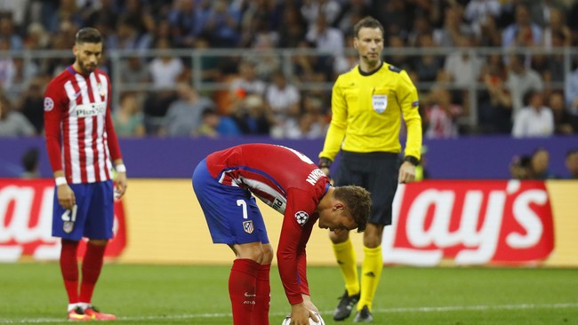 Penyerang Atletico Madrid, Antoine Griezmann merasa bersalah lantaran gagal mengeksekusi tendangan penalti pada menit ke-48 ke gawang Madrid.