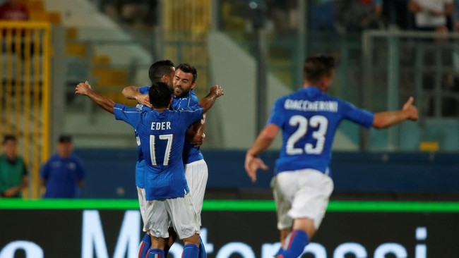 Gol tunggal yang dicetak Graziano Pelle membuat Italia menang tipis 1-0 atas Skotlandia.