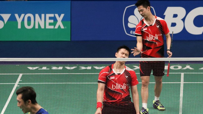 Marcus Gideon/Kevin Sanjaya telah berupaya untuk mencari celah menyerang, tapi pada akhirnya tumbang di hadapan ganda nomor satu Korea Selatan.