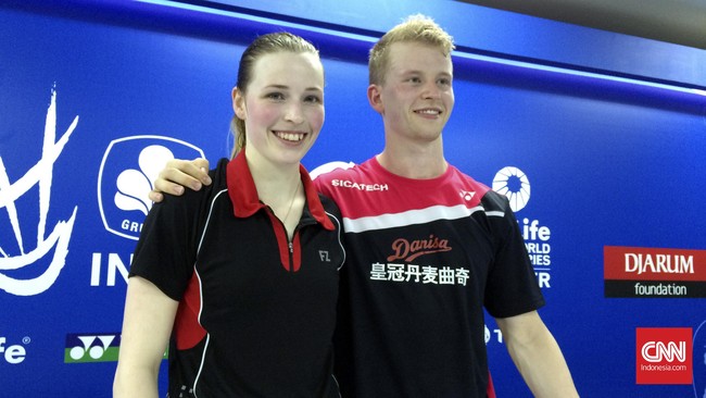 Astrup/Kjaersfeldt menang dua gim langsung 21-19 dan 21-17 atas Owi/Butet dalam pertandingan babak kedua Indonesia Terbuka 2016.