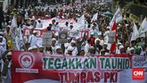 Aksi FPI Kecam PKI Ribuan simpatisan dari beragam organisasi massa Islam menggelar demonstrasi menolak paham komunisme.
