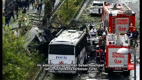 Ledakan Istanbul Sasar Bus Polisi