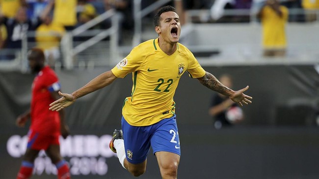 Pelatih timnas Brasil, Carlos Dunga, menginstruksikan Philippe Coutinho tampil leluasa seperti yang diperagakan ketika membela Liverpool.