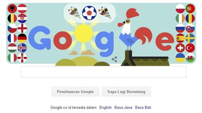 Dua Desain Google Doodle Ramaikan Piala Eropa
