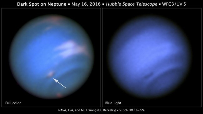 Teleskop Hubble mendeteksi spot gelap yang berada di atmosfer Neptunus. Ukurannya terbilang besar, yakni seluas Amerika Serikat. Ada apa di sana?