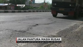 Jalur Pantura Pemalang-Pekalongan Rusak