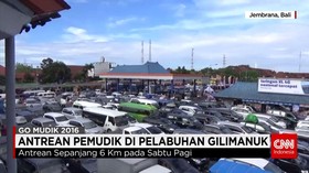 Antrean Pemudik Mengular Di Pelabuhan Gilimanuk