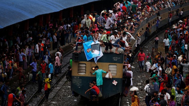 Potret Keriuhan Tradisi Mudik di Bangladesh