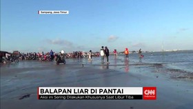 Pantai Camplong Jadi Sirkuit Balap Liar