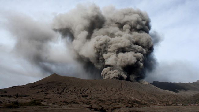 Meski statusnya naik dari Waspada menjadi Siaga, BNPB memastikan belum perlu melakukan pengungsian terhadap warga di luar radius 2,5 km dari Kawah Bromo.