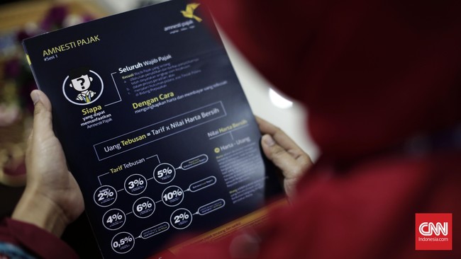 Sampai pukul 11.04 WIB, jumlah uang tebusan amnesti pajak yang diterima pemerintah baru mencapai Rp490 miliar atau 0,3 persen dari target Rp165 triliun.