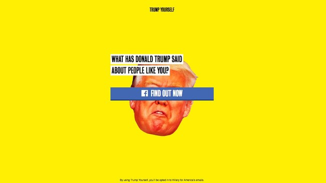 Ujaran Trump dimanfaatkan oleh rivalnya, Hillary Clinton, dalam aplikasi #TrumpYourself, untuk menyoroti kalimat kasar yang diucapkan Trump.