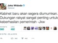 Jokowi: Kabinet Baru Segera Diumumkan
