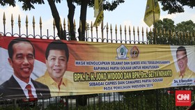 Spanduk Capres Jokowi-Setya Novanto Tampil di Rapimnas Golkar