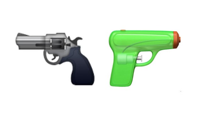 Saat Apple mengganti emoji pistol revolver di sistem operasi iOS dengan pistol air, perusahaan pesaingnya, Microsoft, justru berkebalikan.