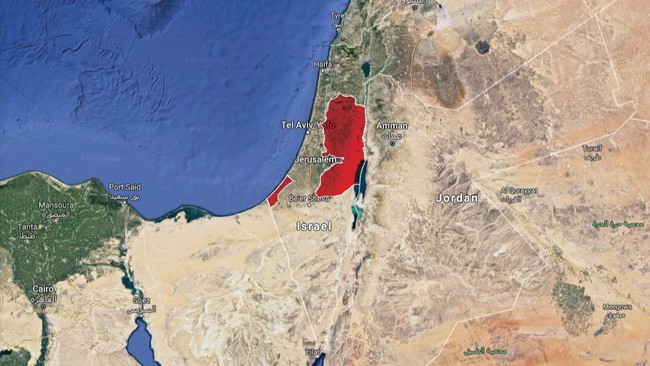 Bagaimana wilayah Palestina yang terdiri dari Jalur Gaza dan Tepi Barat bisa terbagi dan terpisahkan wilayah Israel?