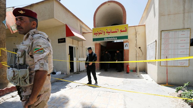 Tiga belas bayi prematur yang baru lahir tewas dalam kebakaran di Rumah Sakit Yarmuk di Baghdad pada Rabu (10/8) dini hari.