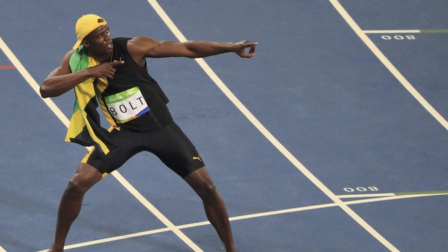 Usain Bolt mengaku kurang puas dengan catatan waktunya saat meraih medali emas di Olimpiade Rio de Janeiro 2016.