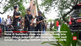 Saksi Mata Sebut Penyerang Gereja Medan Bukan Jemaat