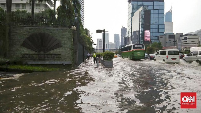 Sebuah pohon setinggi sekitar 3 meter yang berada di kawasan HR Rasuna Said, Kuningan, Jakarta Selatan, tumbang dan menutupi jalur bus TransJakarta.