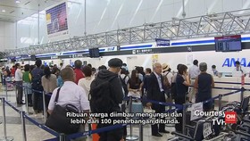 Badai Lionrock Landa Jepang, 100 Penerbangan Ditunda