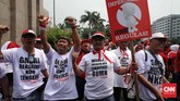 Potret Karyawan Telkom Geruduk DPR Sejumlah karyawan Telkom dan Telkomsel melakukan unjuk rasa di depan Gedung DPR memprotes rencana pemerintah menurunkan tarif interkoneksi seluler.