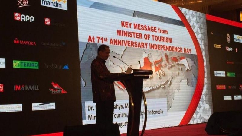 Dalam peringatan HUT RI ke-71, Menpar Arief Yahya meng-amplifying pidato Presiden Joko Widodo
