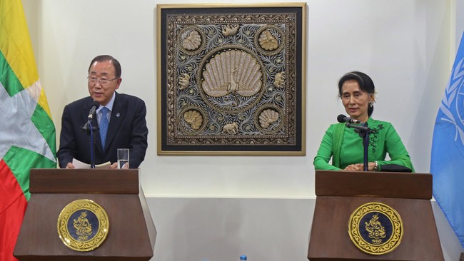 Sekretaris Jenderal Perserikatan Bangsa-Bangsa, Ban Ki-moon, menyerukan kepada Myanmar untuk menerima kaum minoritas Muslim Rohingya sebagai warga negara.