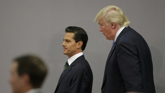 Berkeras tidak membayar tembok perbatasan, Presiden Meksiko Pena Nieto membatalkan pertemuan dengan Donald Trump.