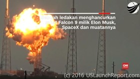 Video Meledaknya Roket Pembawa Satelit Internet Facebook