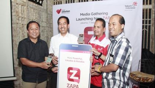 PT Telekomunikasi Indonesia (Persero) Tbk (Telkom) meluncurkan aplikasi New ZAPA.
