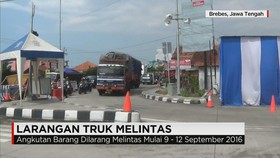 Truk Bersumbu Lebih dari Dua Dilarang Melintas